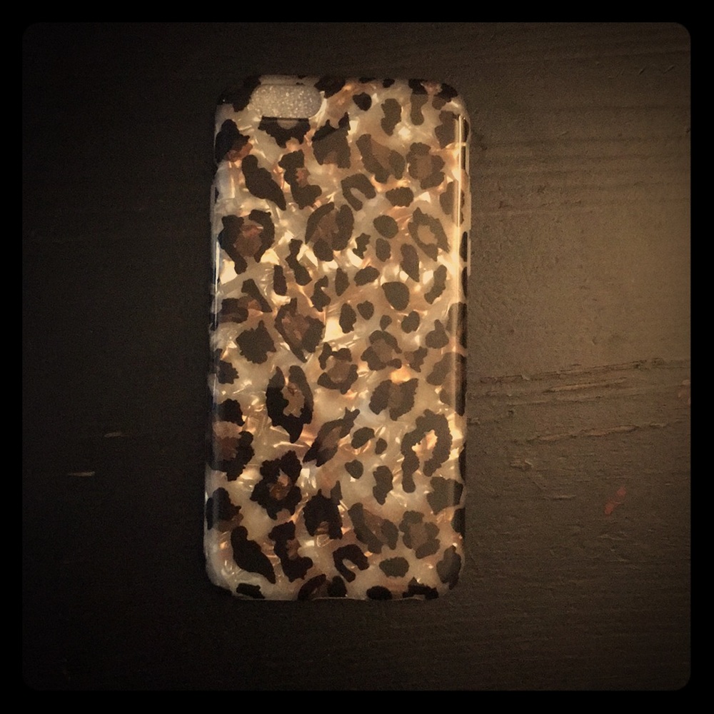 Leopard sparkle Print iPhone 6s Case